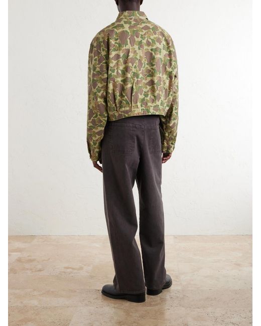 Kapital Green Drizzler Reversible Herringbone Camouflage-print Cotton Blouson Jacket for men
