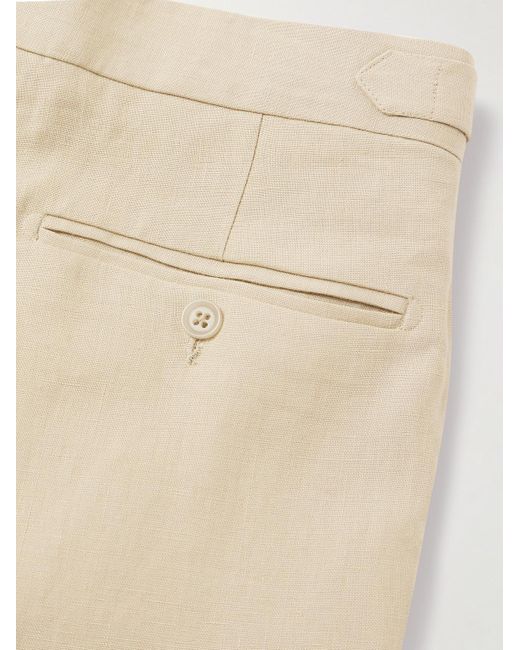 STÒFFA Slim-Fit Straight-Leg Linen Drawstring Trousers for Men
