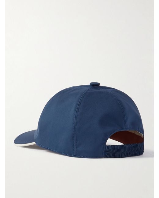 Loro Piana Blue Logo-embroidered Storm System® Shell Baseball Cap for men