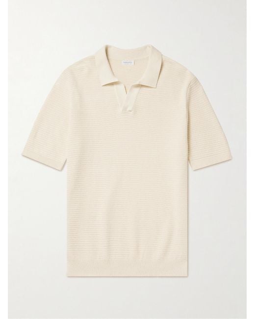 Sunspel Natural Cotton Polo Shirt for men