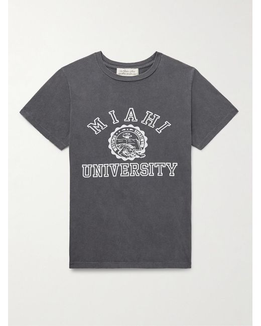 Remi Relief Gray Printed Cotton-Jersey T-Shirt for men