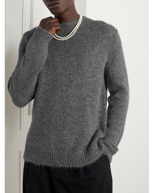 Jil Sander Pullover aus einer Stretch-Alpakawoll-Wollmischung in Gray für Herren