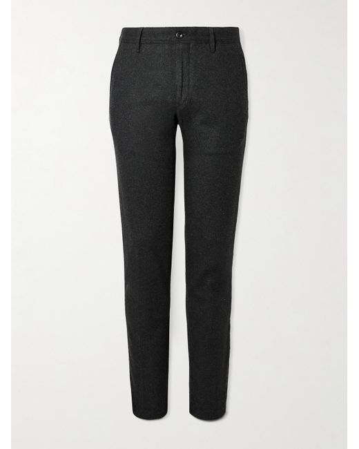 Slowear Black Incotex Slim-Fit Straight-Leg Virgin Wool-Blend Trousers for men