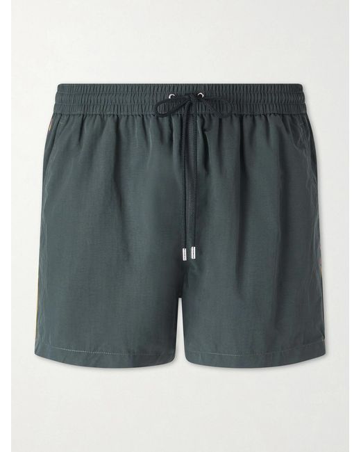 Paul Smith Gray Straight-leg Short-length Recycled Swim Shorts for men