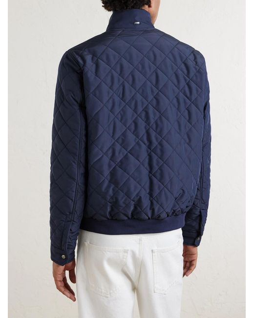 Herno Blue Quilted Shell Jacket for men