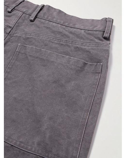 Entire studios Gray Task Straight-leg Stone-washed Cotton-canvas Trousers for men