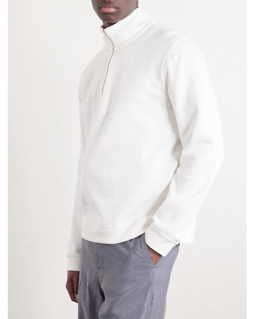 Mr P. Natural Cotton Zip-Up Sweater for men