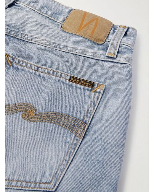 Nudie Jeans Blue Seth Straight-leg Denim Shorts for men