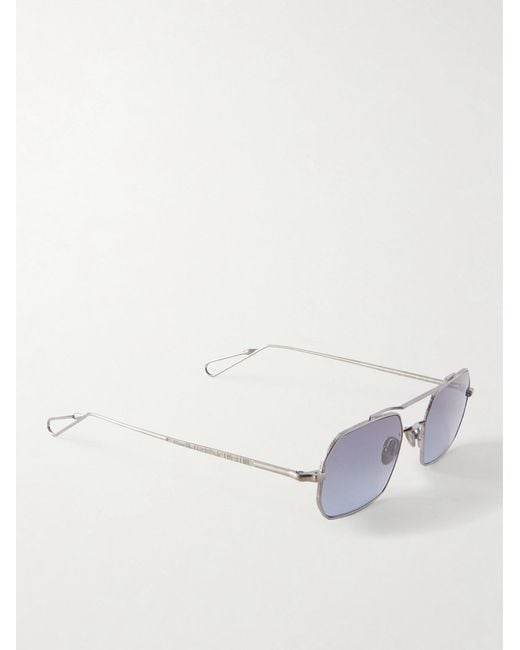 Ahlem White Clovis Aviator-Style-Tone Sunglasses for men