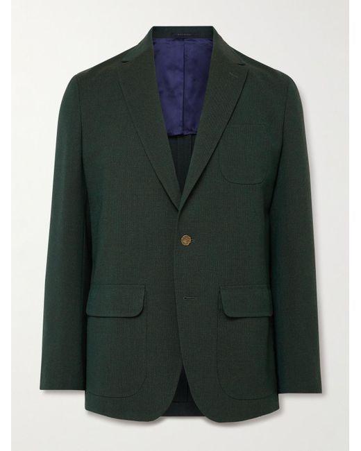 Sid Mashburn Green Ghost Unstructured Wool Blazer for men