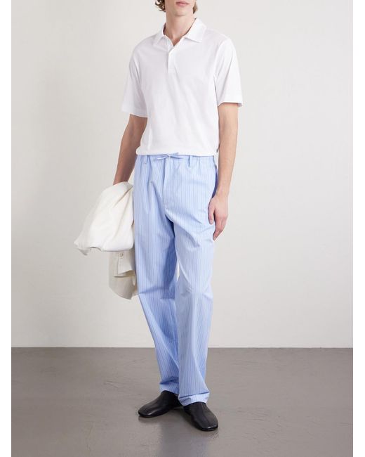 Dries Van Noten White Cotton-Jersey Polo Shirt for men