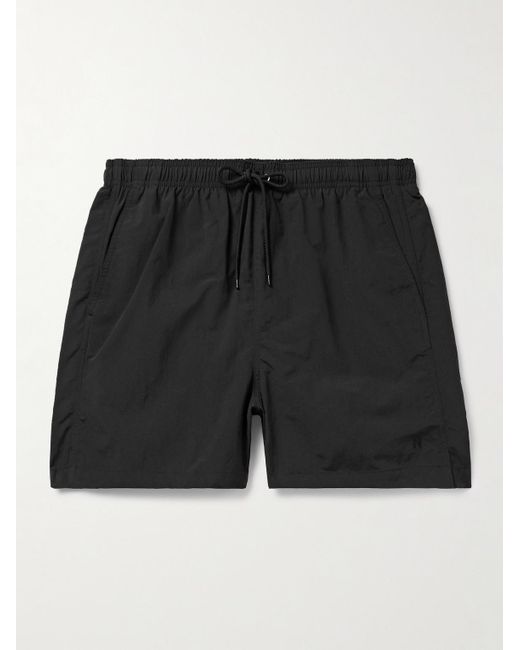 Norse Projects Black Hauge Straight-leg Mid-length Recycled Swim Shorts for men