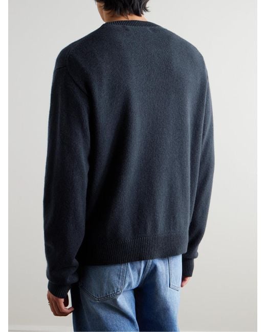 The Elder Statesman Blue Cashmere Sweater for men