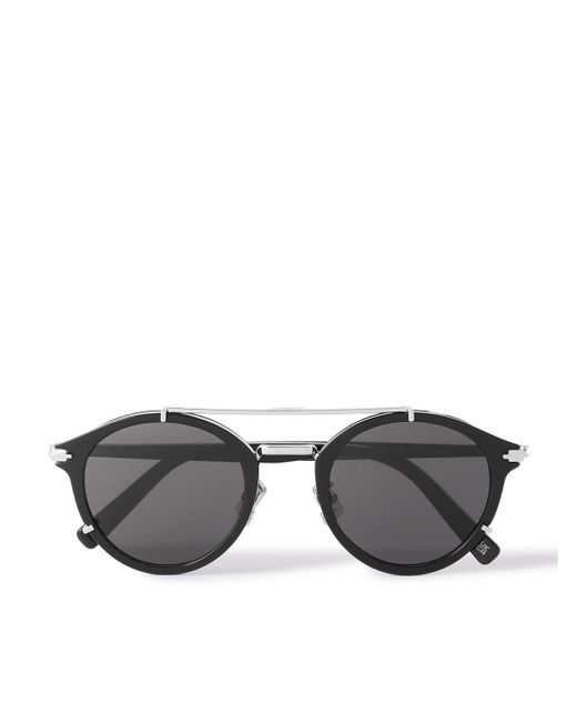 Dior Gray Diorblacksuit Ri Round-frame Acetate And Silver-tone Sunglasses for men
