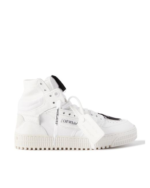 Off-White c/o Virgil Abloh White 3.0 Off-court Leather And Canvas High-top Sneakers for men