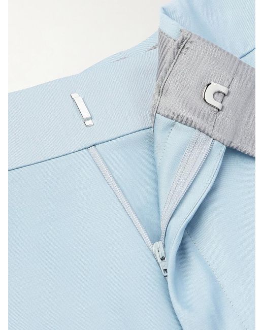Tom Ford Atticus schmal geschnittene und schmaler zulaufende Anzughose aus Seiden-Twill in Blue für Herren