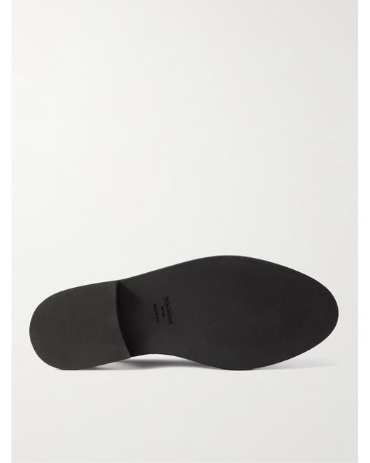 Thom Browne Black Leather Fisherman Sandals for men