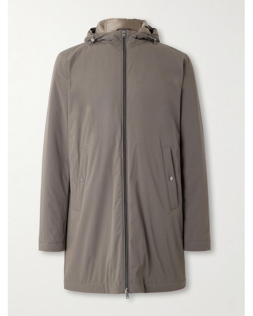 Herno Gray Padded Shell Hooded Parka for men