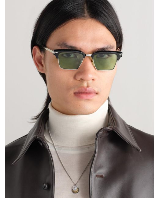 Jacques Marie Mage Green Alin D-Frame-Tone And Acetate Sunglasses for men