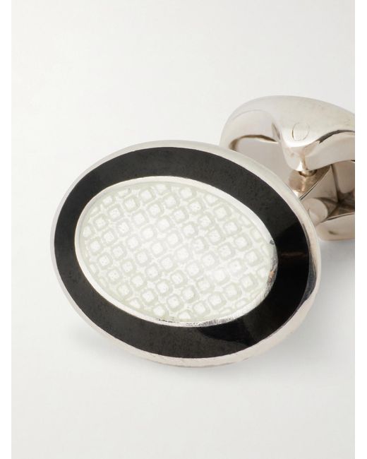 Deakin & Francis Natural Enamel Sterling Cufflinks for men