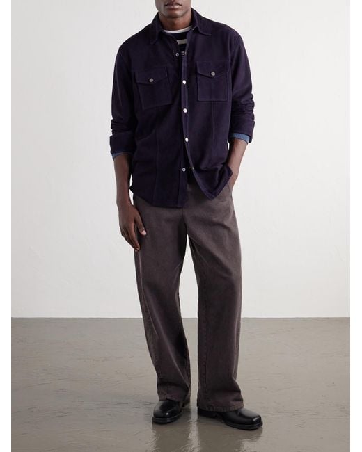 Altea Blue Suede Jacket for men