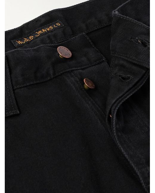 Shorts in denim Josh di Nudie Jeans in Black da Uomo