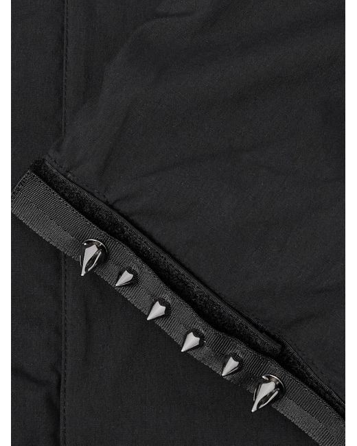 Giacca in misto nylon con cappuccio e borchie a punta J1WB-E di Acronym in Black da Uomo