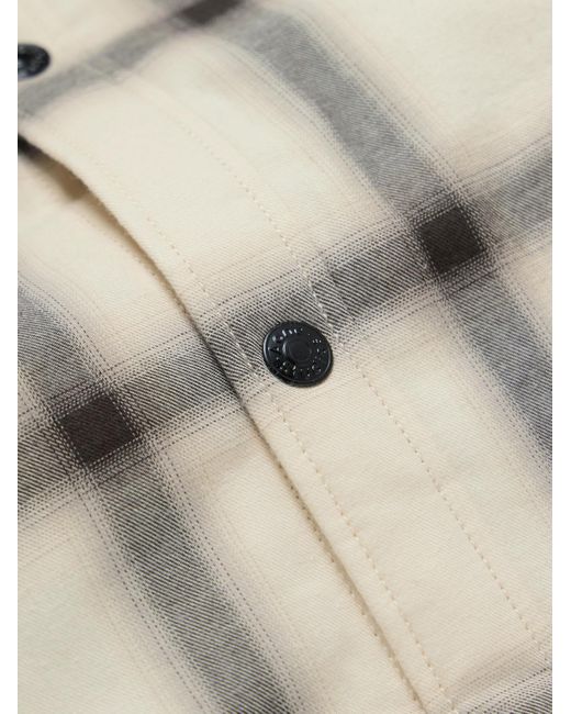 Acne Natural Osara Oversized Padded Checked Cotton-flannel Overshirt for men