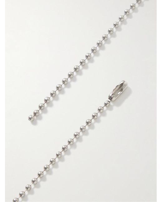 Collana in argento con pendente in turchese di Peyote Bird in White da Uomo