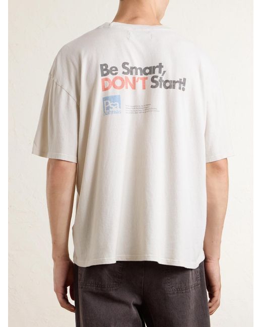 NAHMIAS White Psa Printed Cotton-Jersey T-Shirt for men