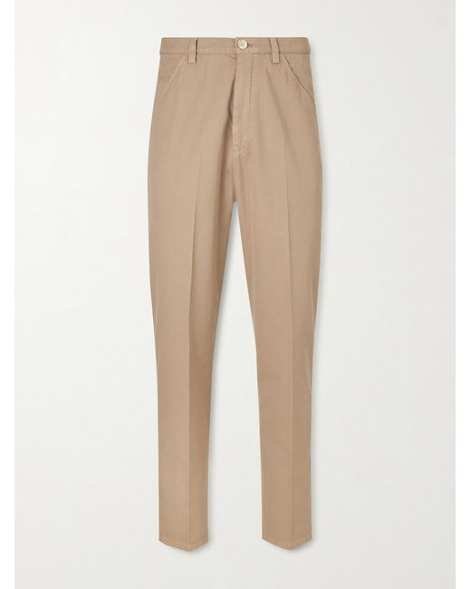 Brunello Cucinelli Natural Straight-Leg Cotton Chinos for men