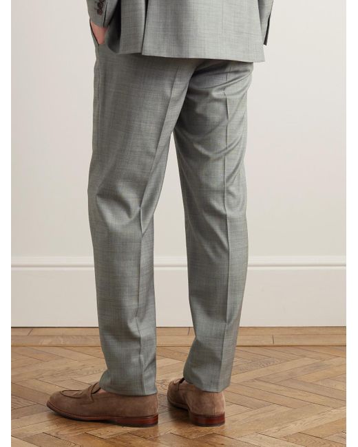 Richard James Gray Straight-leg Wool Suit Trousers for men