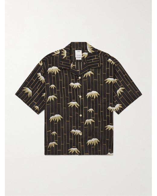 Visvim Black Copa Camp-collar Printed Silk Shirt for men