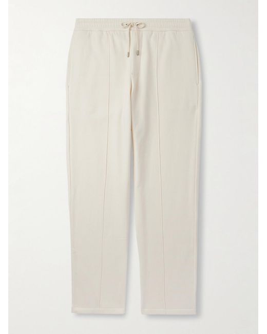 Ralph Lauren White Straight-leg Cotton And Cashmere-blend Sweatpants for men