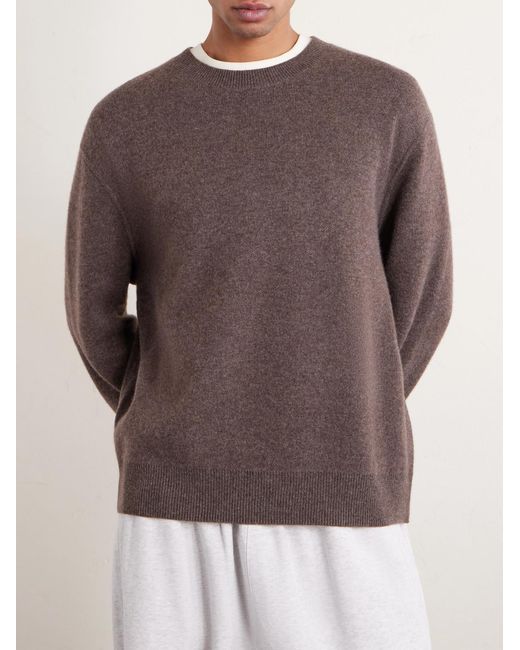 Acne Brown Klimi Oversized Cashmere-Blend Sweater for men