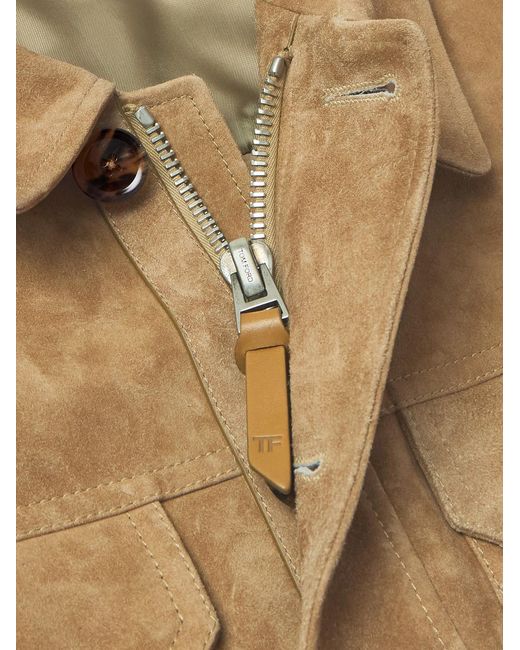 Tom Ford Natural Heathered Suede Jacket for men