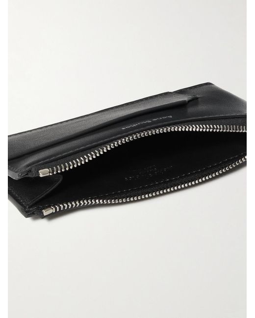 Acne Black Logo-Print Leather Zip-Around Wallet for men
