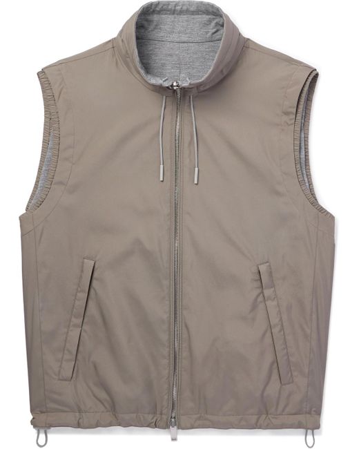 Zegna Gray Reversible Shell And Cashmere for men