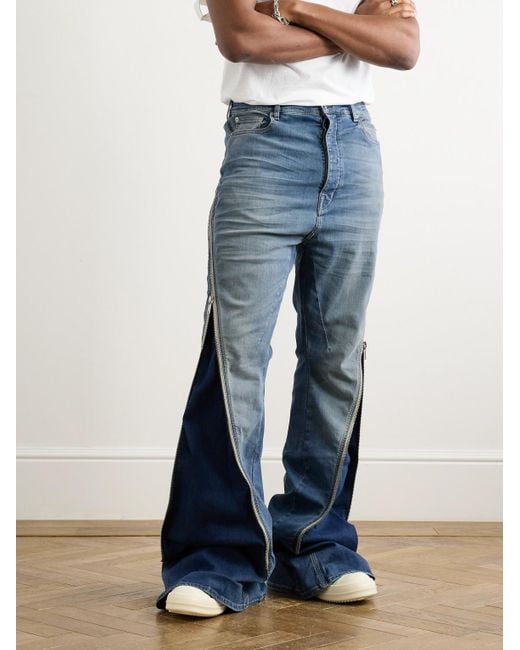 Jeans A Gamba Larga di Rick Owens in Blue da Uomo