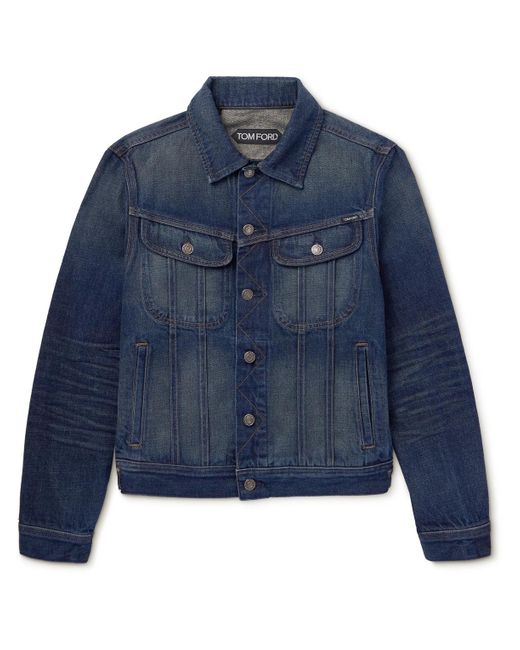 Tom Ford Blue Iconic Denim Jacket for men
