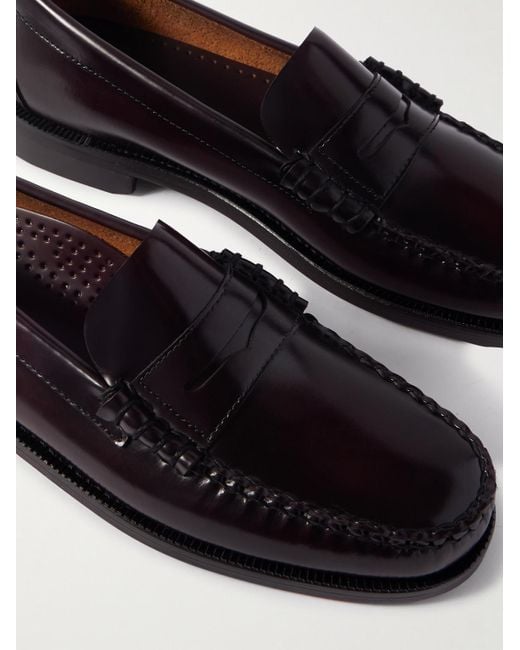 Sebago Black Classic Dan Leather Penny Loafers for men