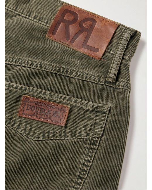 RRL Green Ro Buck Slim-Fit Straight-Leg Cotton-Corduroy Trousers for men