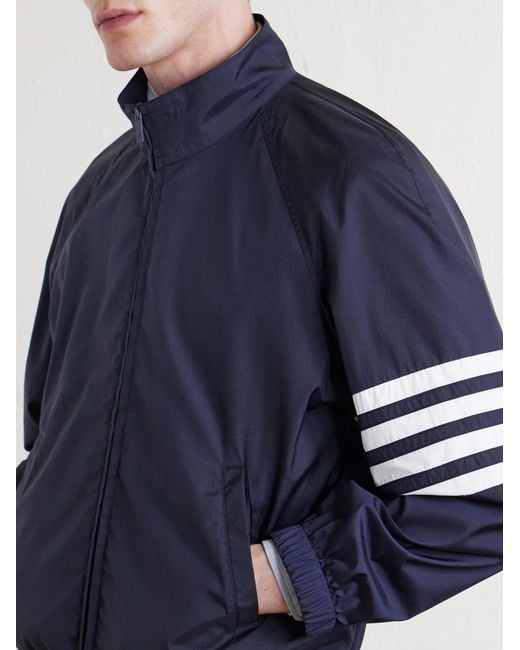 Thom Browne Blue Striped Ripstop Track Jacket for men