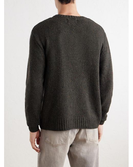 Folk Gray Chain Mélange Wool-blend Sweater for men