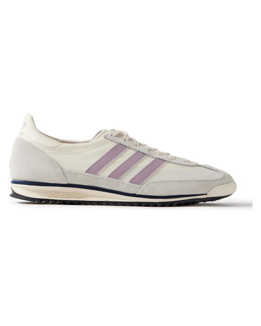 Adidas Originals White Sl 72 Suede And Leather-trimmed Nylon Sneakers for men