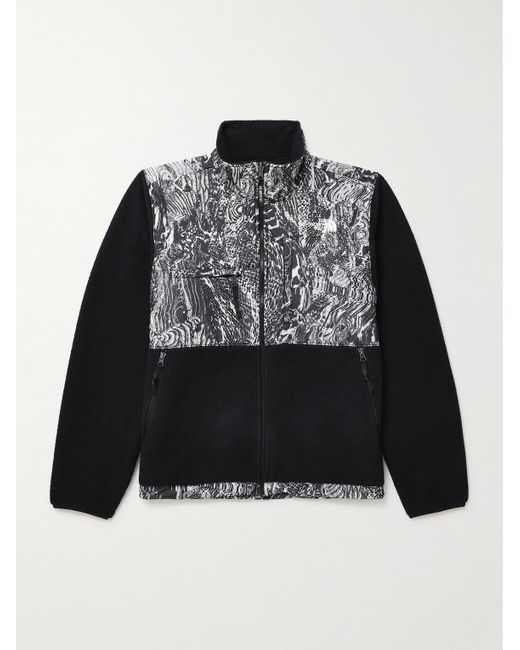 The North Face Black Retro Denali Logo-Embroidered Nylon And Fleece Jacket for men