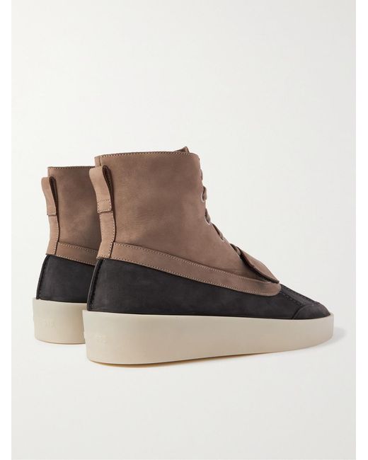 Fear Of God Brown Panelled Nubuck Duck Boots for men