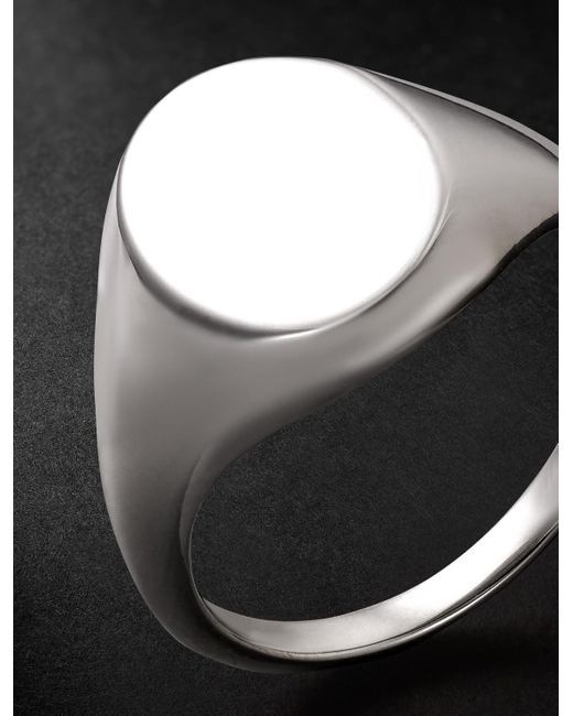 MAOR Black Sterling Signet Ring for men