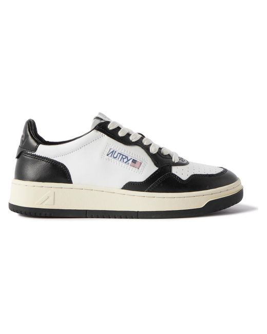 Autry White Medalist Two-tone Leather Sneakers for men