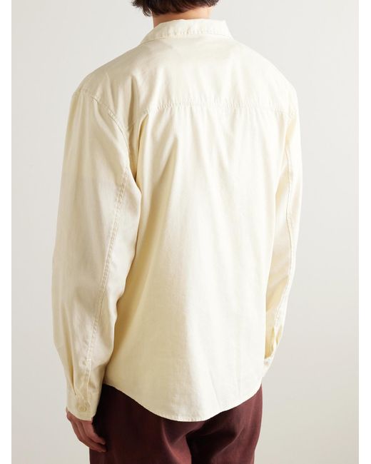 Frescobol Carioca Natural Nuno Linen And Cotton-blend Overshirt for men